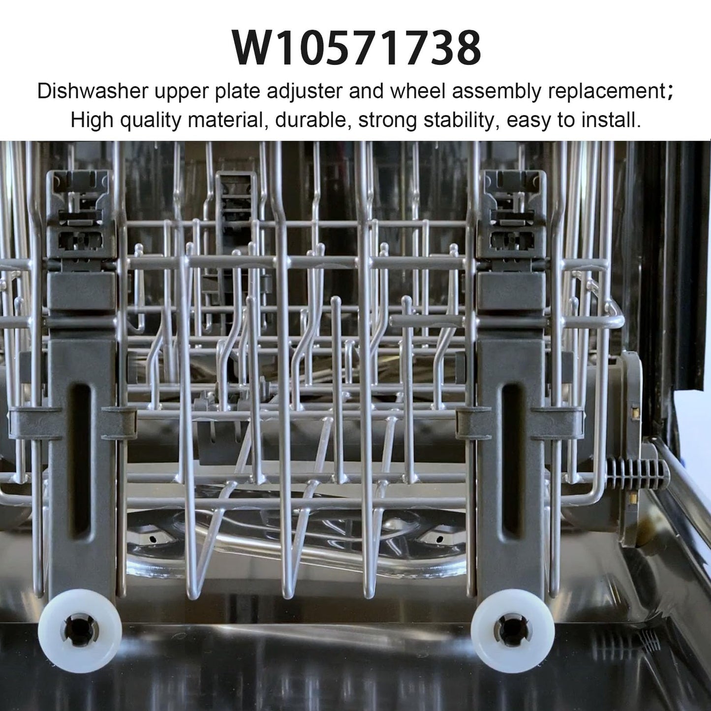W10571738 Dishwasher Rack Wheels for Whirlpool Maytag Dishwasher Parts PS11756470, WPW10571738,AP6023130 (4 Pack)