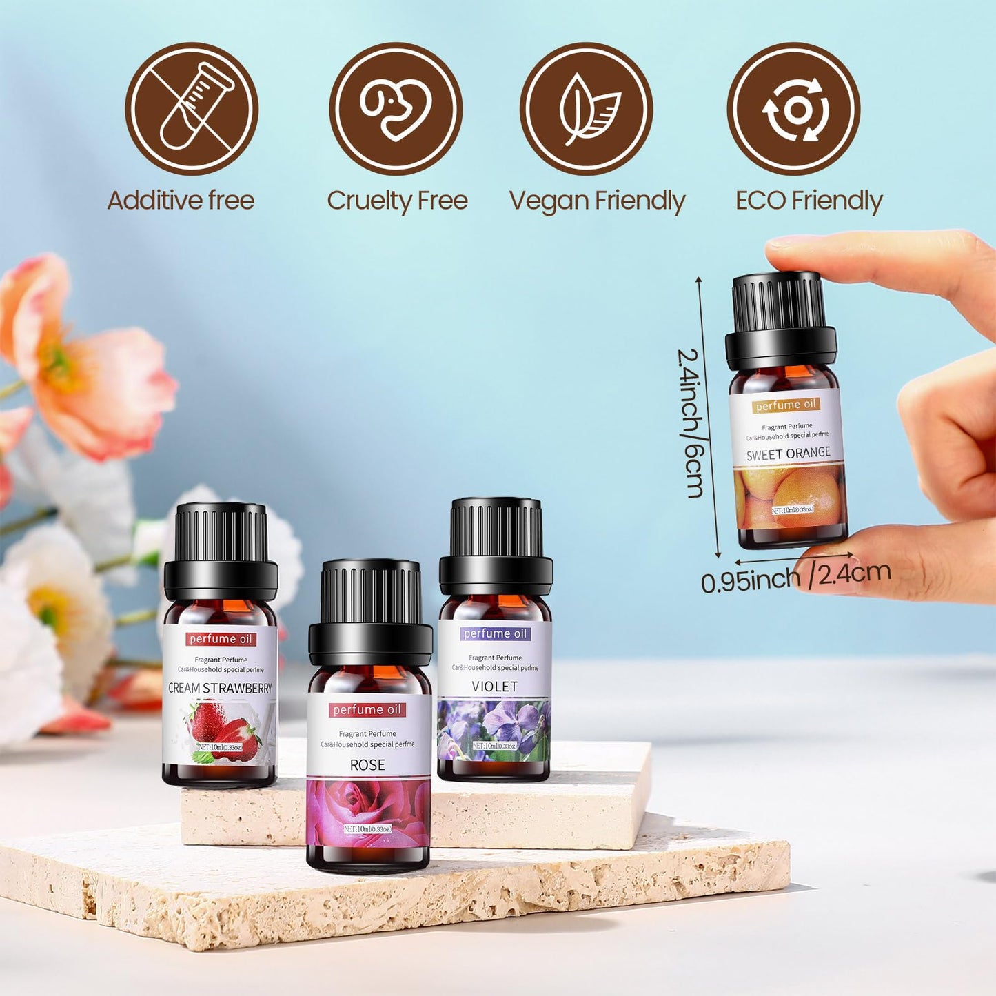 Nuanchu 60 Essential Oils Set 10ml Natural Essential Oils Aromatherapy Kit for Diffuser Humidifier Aromatherapy-Oils for Candle Bath Bombs Making