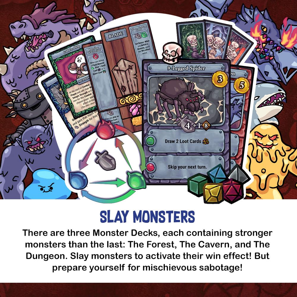 Fool’s Blade First Edition in Collectible Jumbo Sword Box - A Sword Crafting, Monster Slaying, Loot Grabbing, Backstabbing Card Game for Teens & Adults - 2-4 Players - Ages 13 and Up - 263 Cards