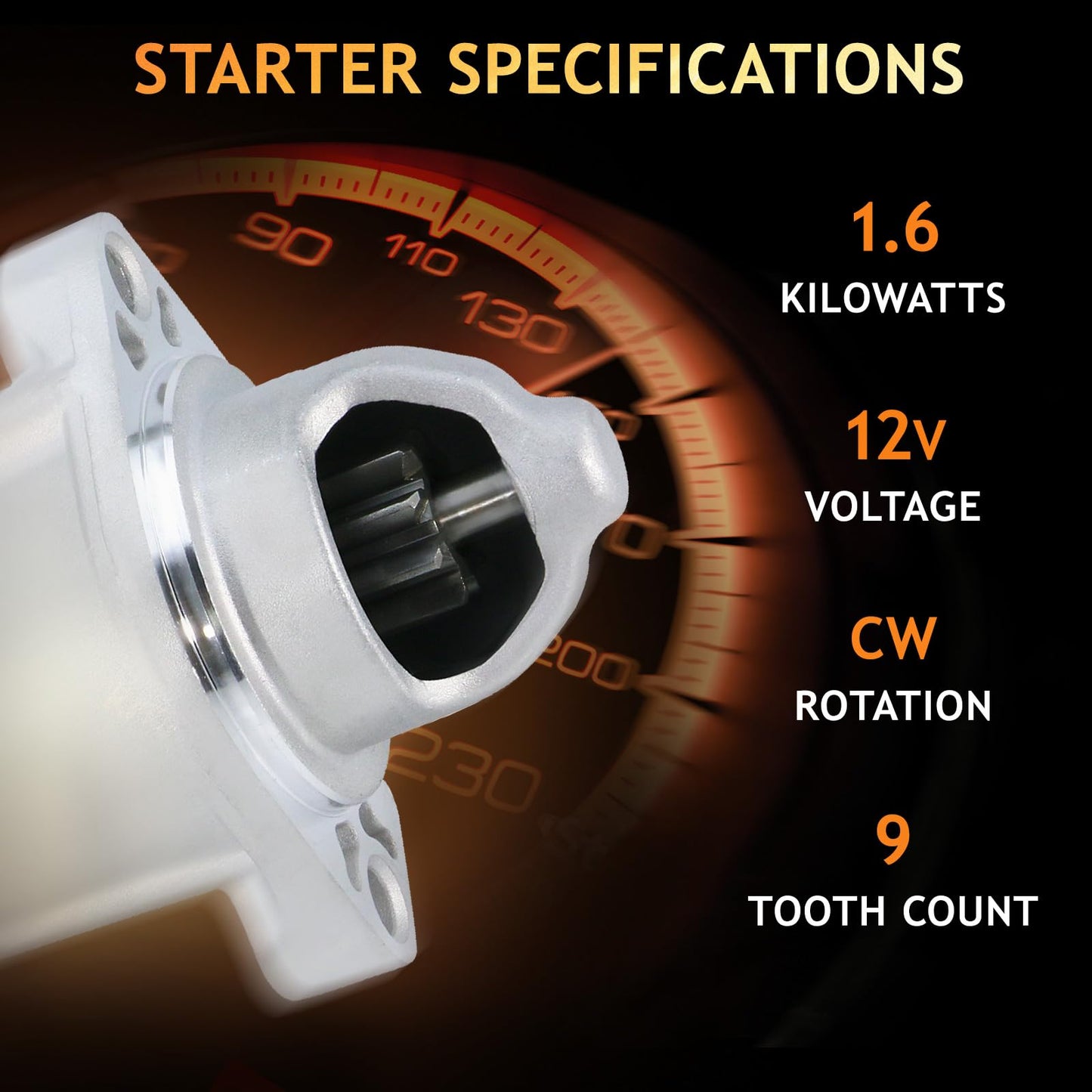 10914N Starter Compatible with 2013-2017 Honda Accord 2.4,2015-2016 Honda CR-V CRV 2.4, 2016-2019 2.0 Civic 13 14 15 16 17 18 19 31200-5A2-A51 SM-74009 SM740-09 191-711 S-80548 31200-5A2-A52