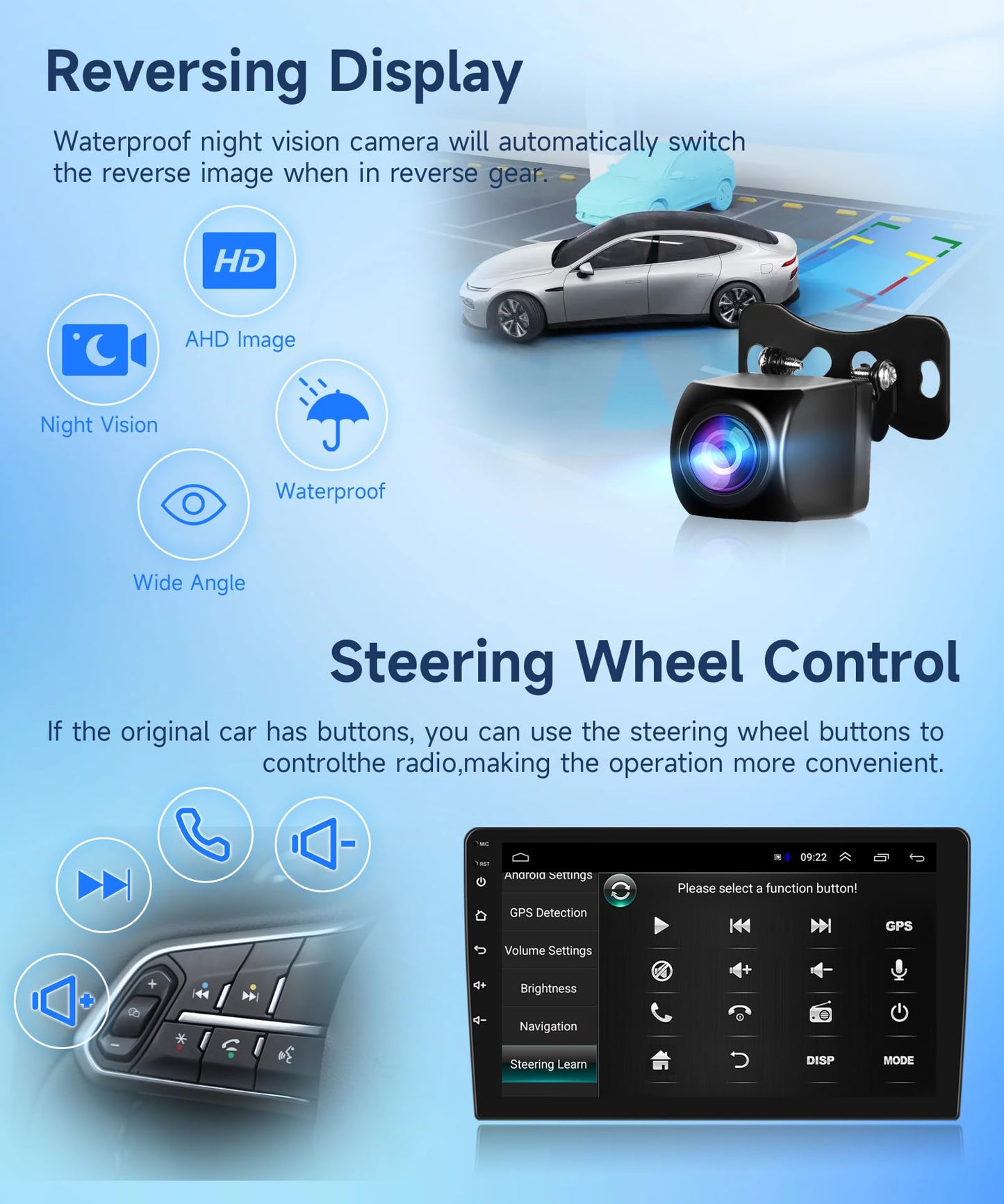 2G+32G Car Radio for Ford Escape 2007-2012/Mazda Tribute 2007-2012, Rimoody Android 13 Car Stereo Carplay Android auto 9 Inch Touch Screen GPS Navigation WiFi HiFi Bluetooth FM + Backup Camera