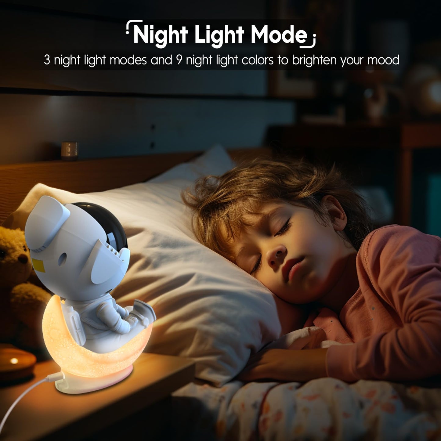 Rossetta Astronaut Galaxy Projector, Star Projector for Bedroom, Dimmable LED Night Light for Kids with Timer and Remote, Space Astronomy Themed Room Decor Aesthetic, Gifts for Christmas, Birthdays