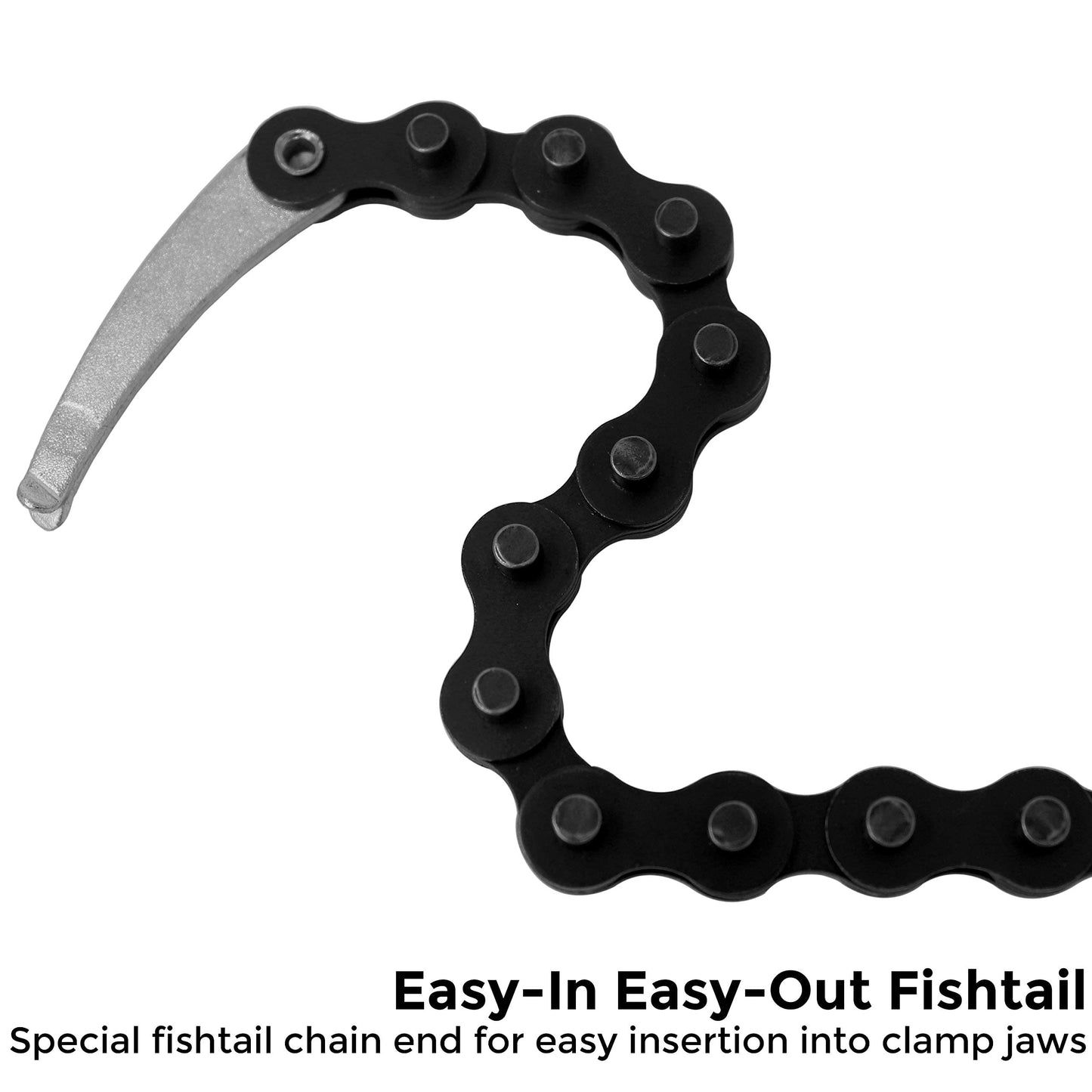 Strong Hand Tools Locking Chain Pliers, Removable 48″ Chain, Holds Up To 14" Diameter Pipes, Unique Easy Open Crank Handle, Quick Release Trigger, PFC1048