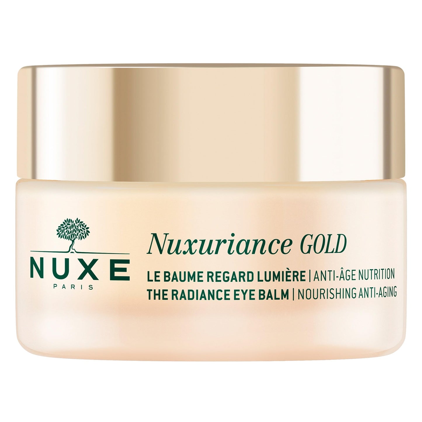 NUXE Nuxuriance Gold Radiance Eye Cream with Hyaluronic Acid & Botanical Extracts. Under Eye Anti-Aging Treatment for Wrinkles, Puffiness & Bags, 0.51 oz