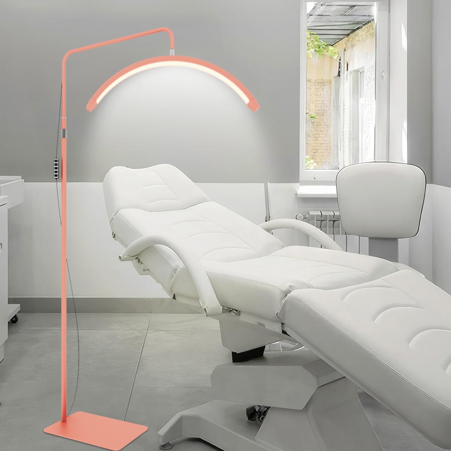 Hi_friend 23 inch Half Moon Lamp, Portable Esthetician Lash Light for Lash Tech, Bright Eyelash Extension Arched LED Floor Light, Lashing Lamp for Beauty, Skincare, Lashes