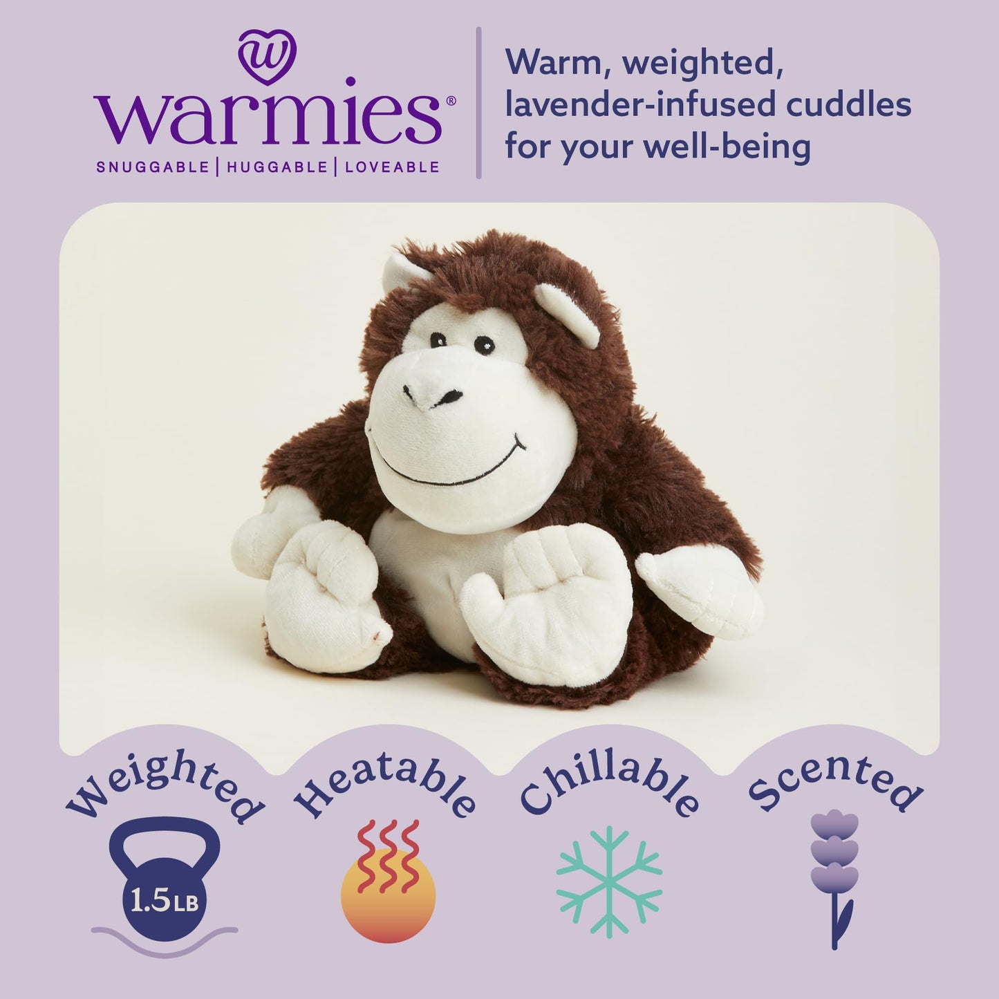 Intelex, Warmies Cozy Therapy Plush - Monkey