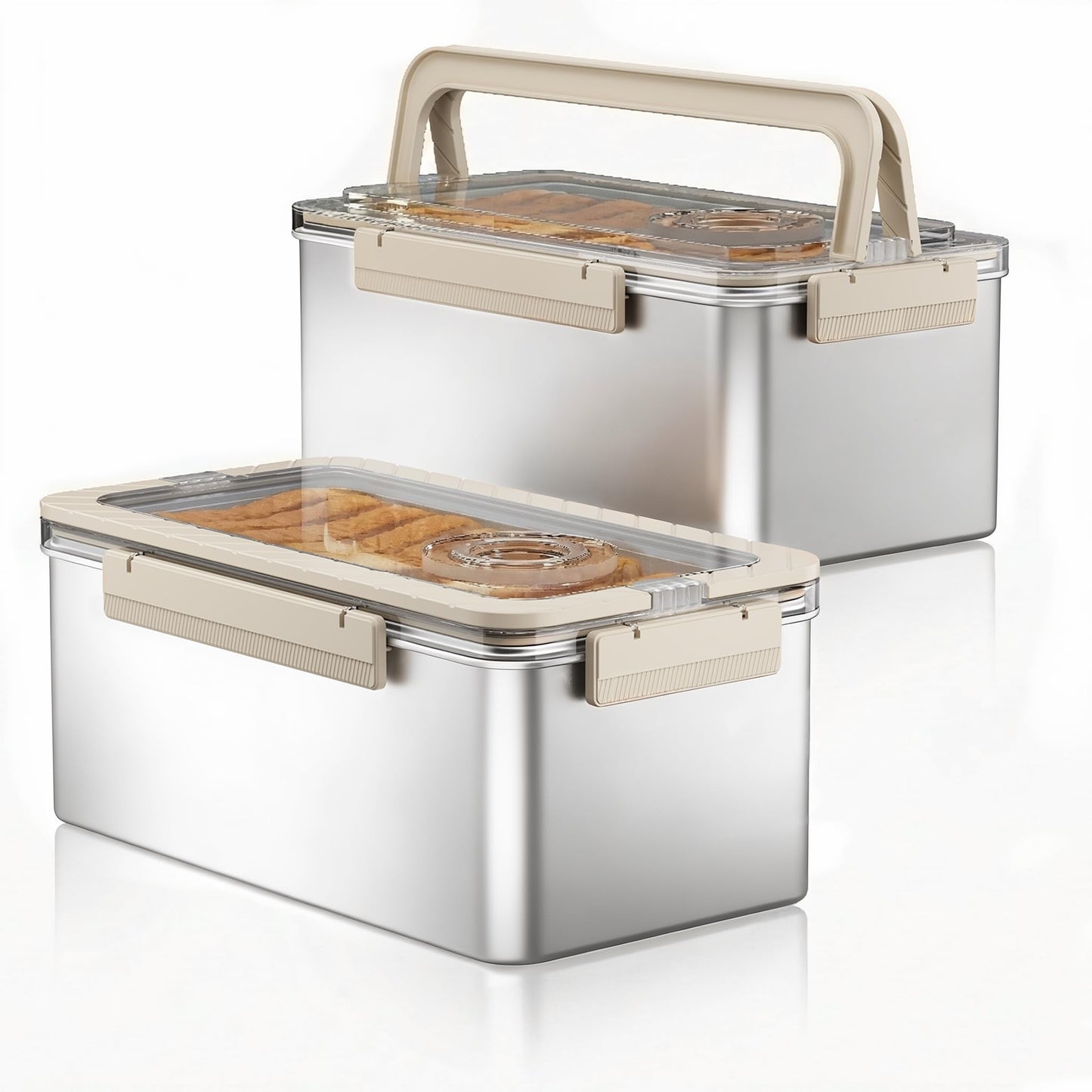 QCQHDU Bread Containers Corner Bread Box Keeper Food Storage Container
