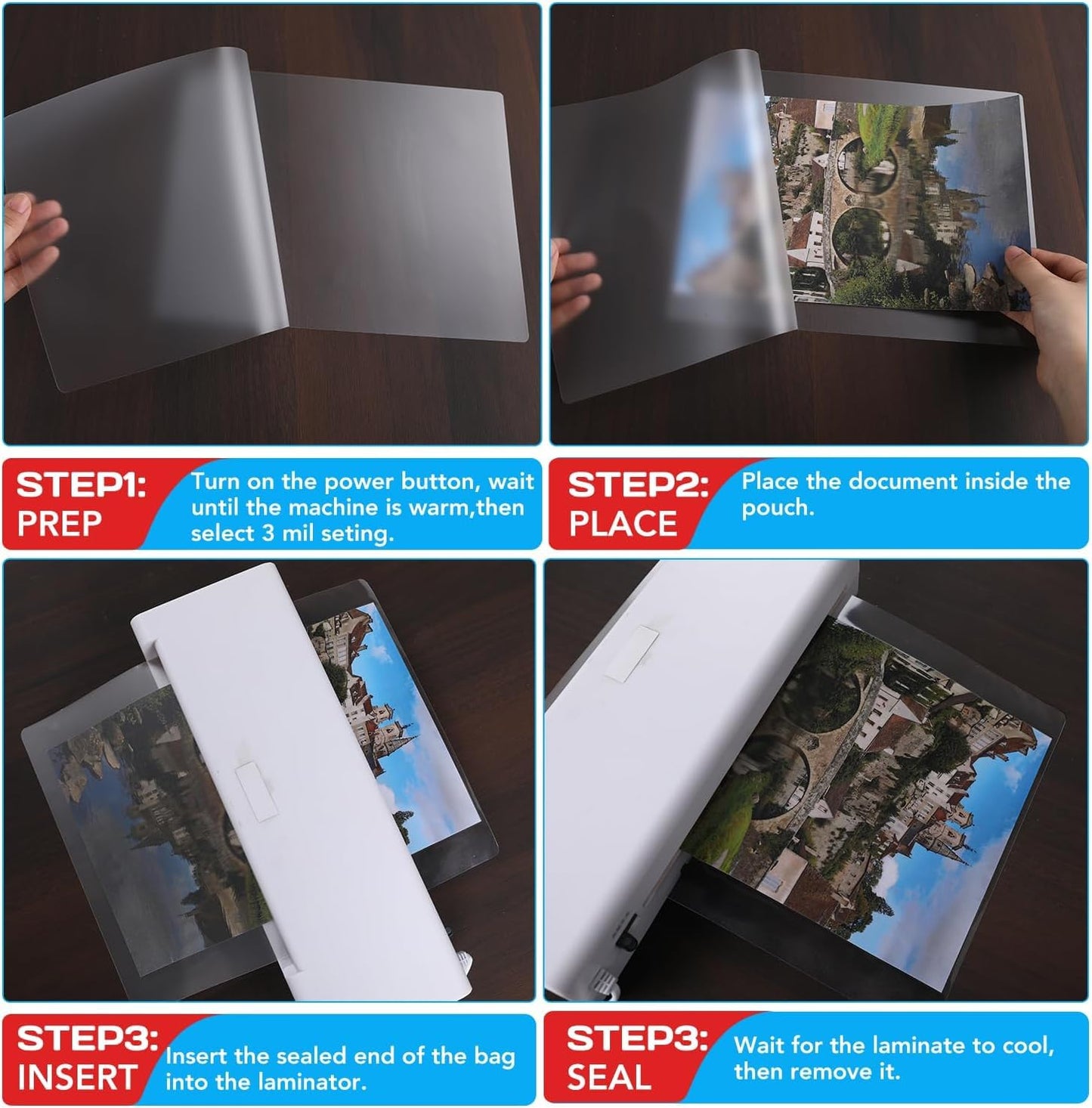 CAREGY 200 Pack Laminating Sheets, Hold 11 x 17 Inch Sheet, 5 Mil Clear Thermal Laminating Pouches 11.5 x 17.5 Inch Lamination Sheet Paper for Laminator, Round Corner