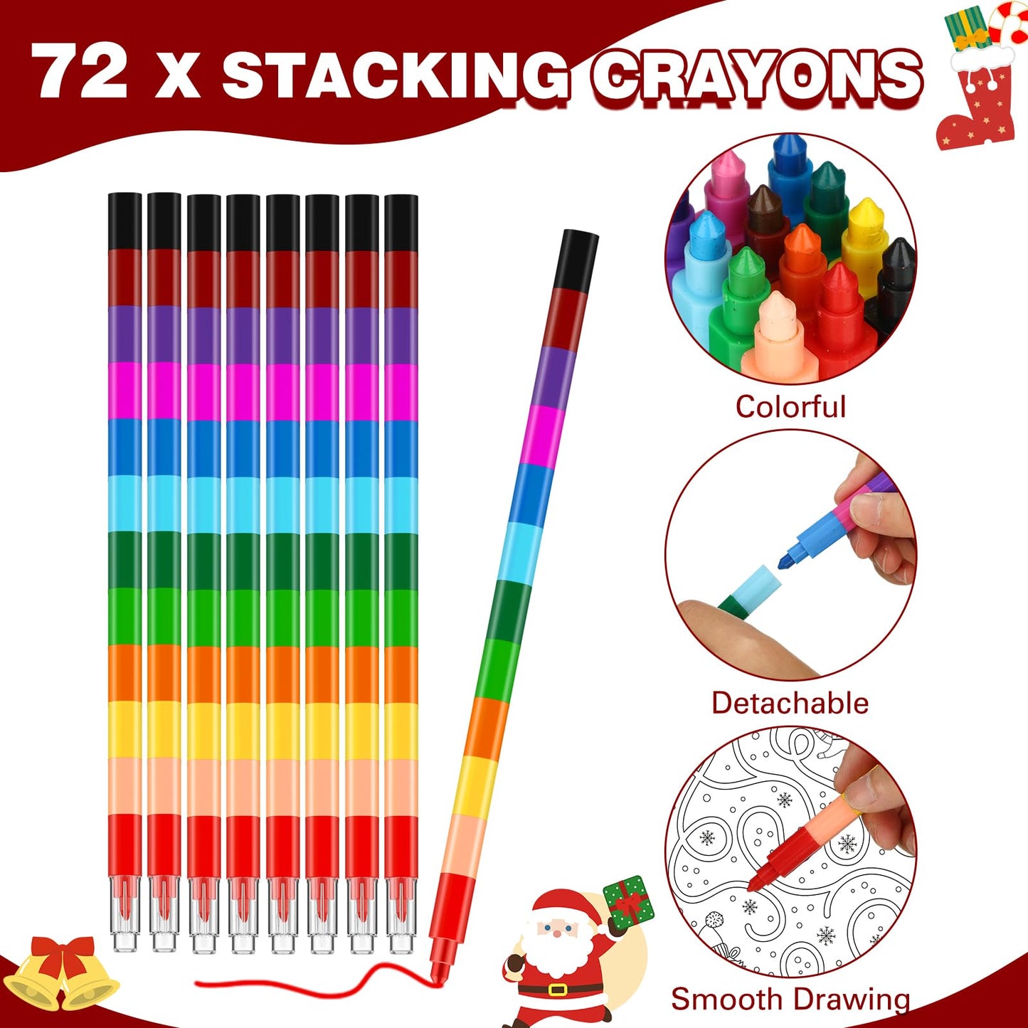 Fulmoon 144 Pcs Christmas Coloring Books for Kids Christmas Coloring Books Bulk with Crayons Christmas Mini Activity Books for Kids Stuffer Filler Holiday Fun and Games Activity Books