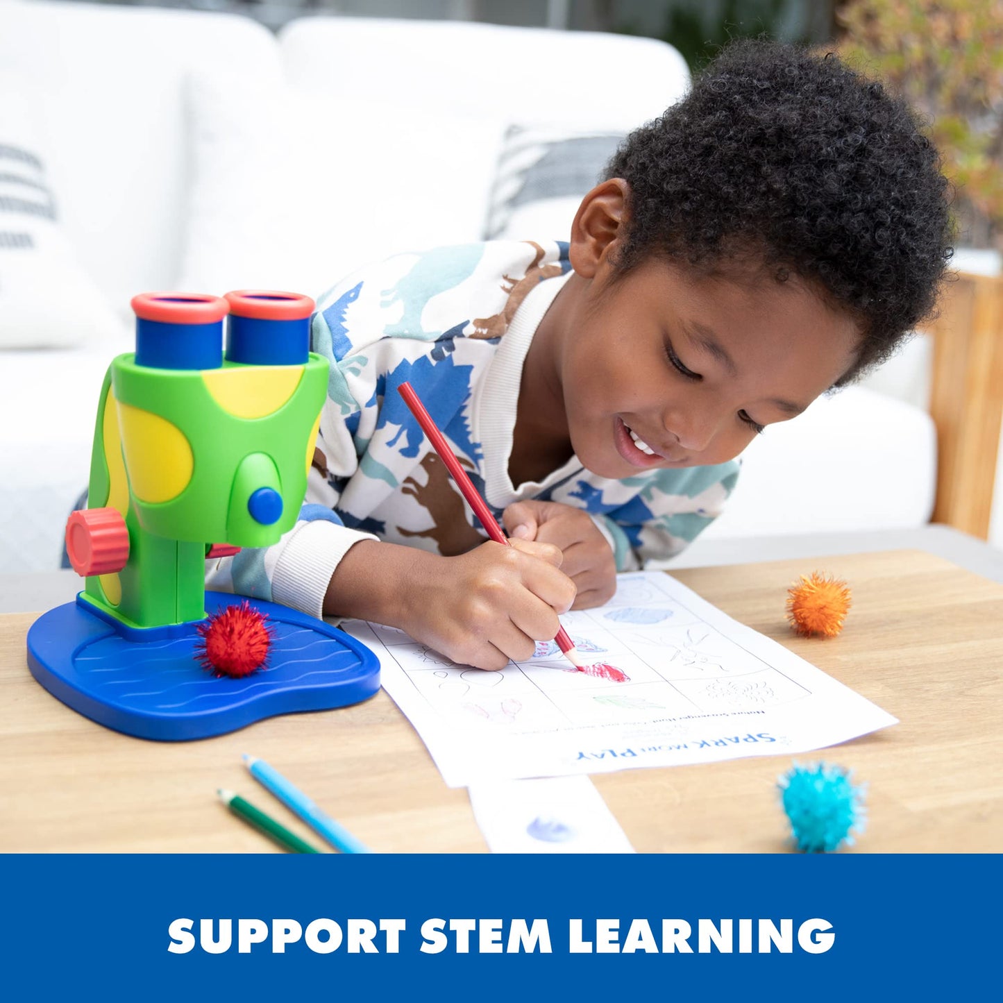 Educational Insights GeoSafari Jr. My First Microscope - STEM Toys for Kids, Toddler Learning Toys, Kids Microscope with Prepared Slides, Science Set & Gifts for Boys and Girls Ages 3+