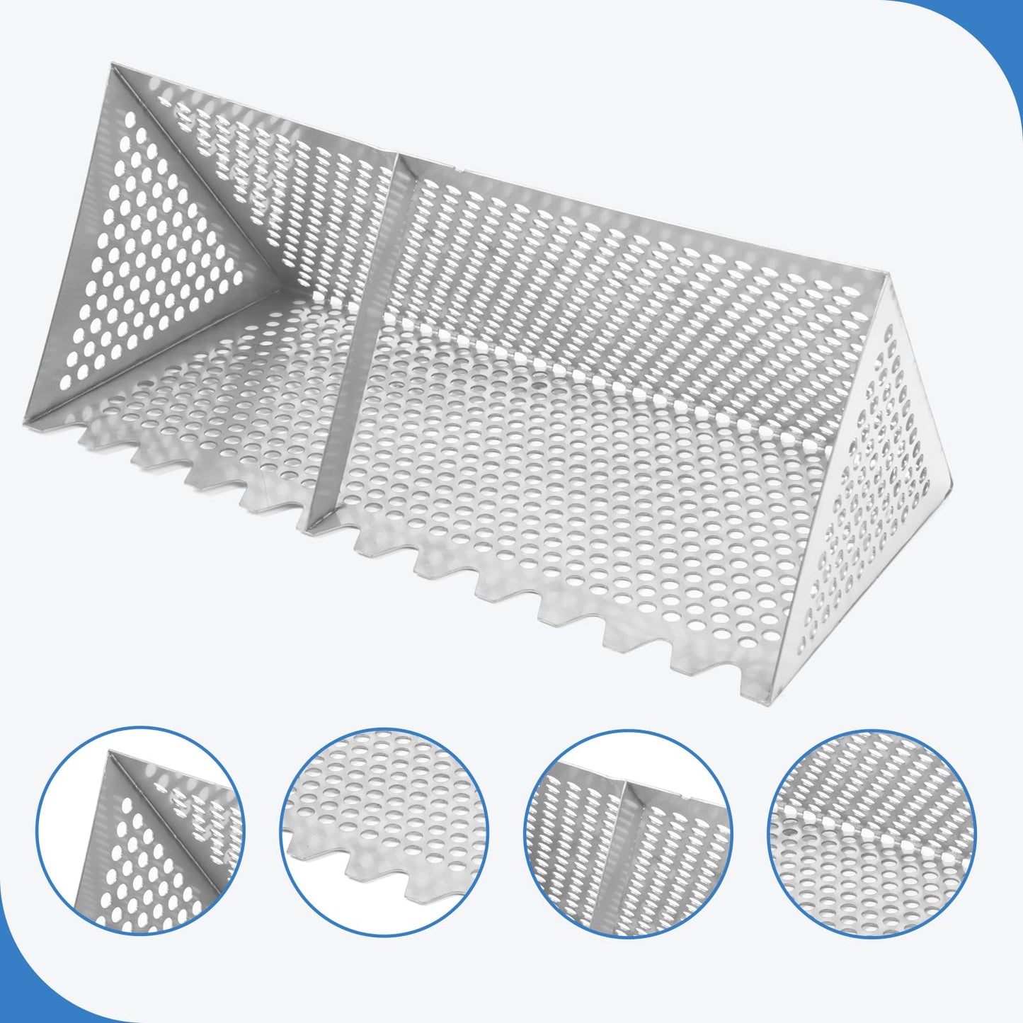AshKiz Sand Flea Rake, Detachable Sand Flea Rake, The Shark Tooth Screen Comes with A 16-Inch-Wide Drain Screen with A 51-Inch Handle(Water Bucket not Included)