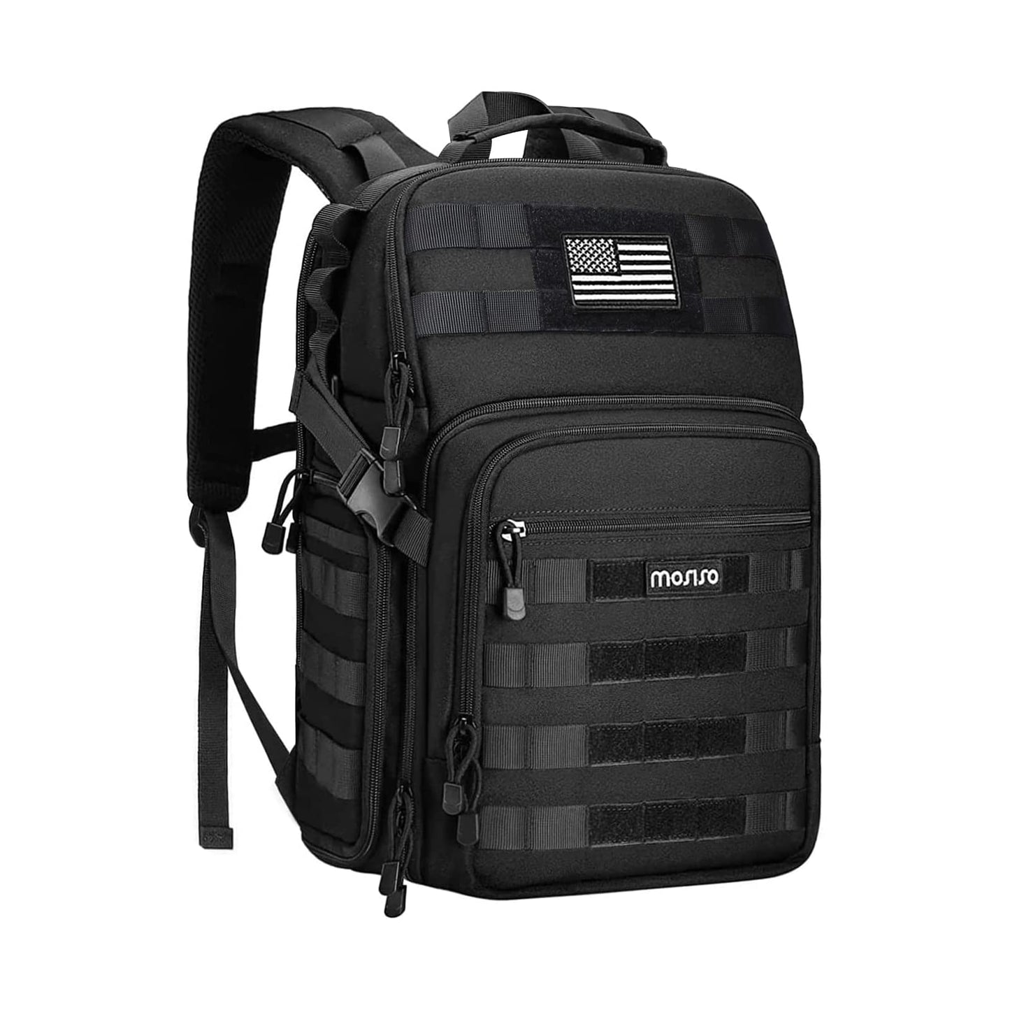 MOSISO Camera Backpack, DSLR/SLR/Mirrorless Tactical Camera Bag Case with Laptop Compartment Compatible with Canon/Nikon/Sony, Black