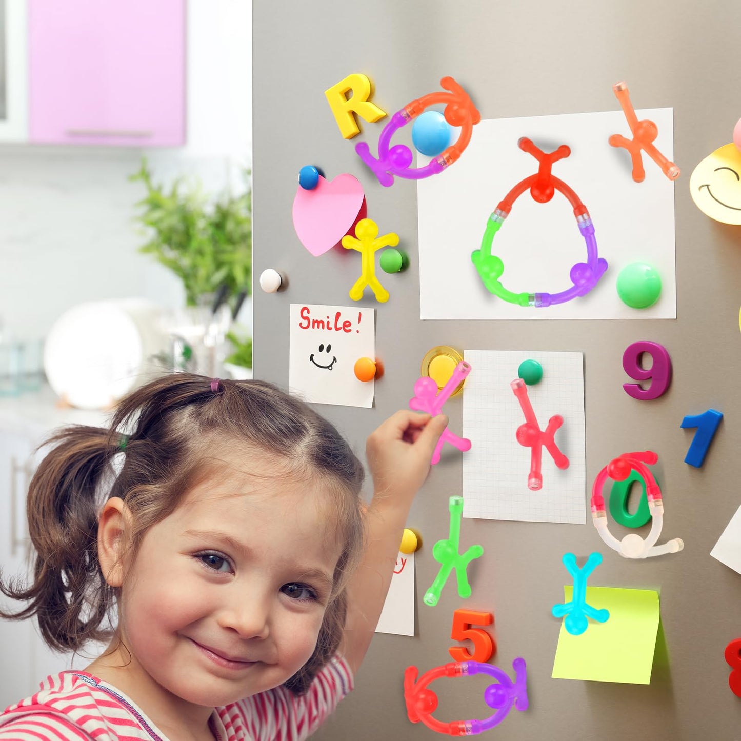 Valentines Day Gifts for Kids: 24Pcs Magnetic-People-Magnet-Men, Travel Toys for Kids, Creative, Fidget and Educational, School Party Favors Bulk, Small Toys for Classroom Prizes, Easter Egg Stuffers
