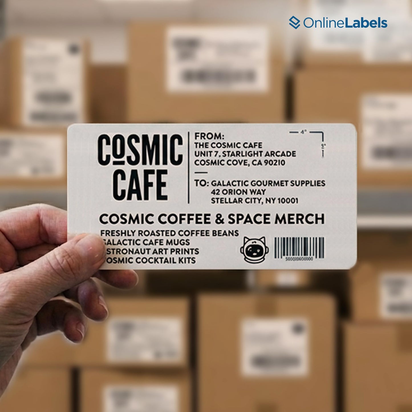 4 x 2 Rectangle Mailing Labels - Permanent, White Matte - Address, Shipping, Gift - Pack of 2,500-250 Sheets - Inkjet/Laser Printers - Online Labels