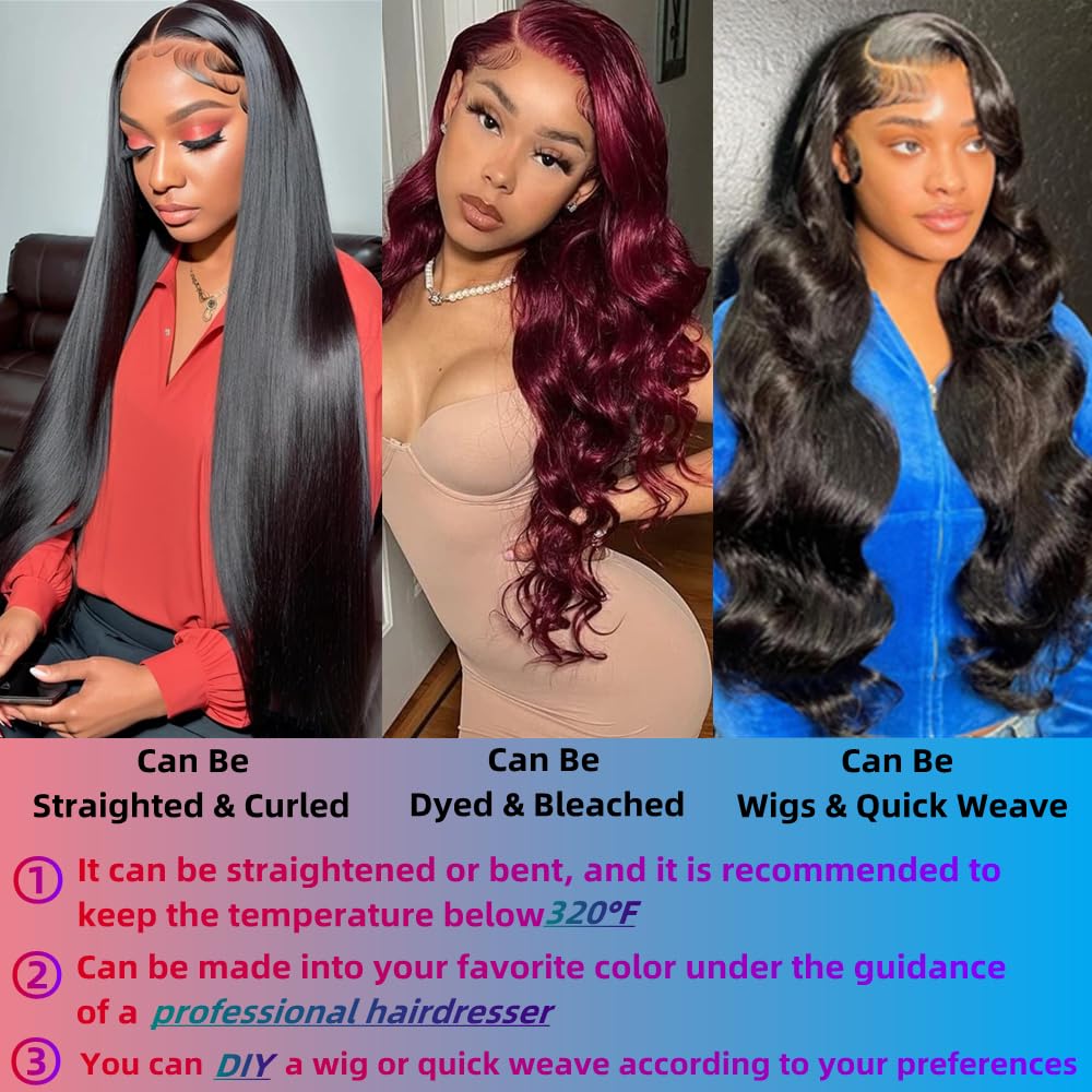 Superfect Human Hair Bundles 20 22 24 Inch Body Wave Bundles Human Hair 12A 100% Unprocessed Brazilian Virgin Hair Weave 3 Bundles Deals Human Hair Natural Black Color (20 22 24, Body Wave 3 Bundles)