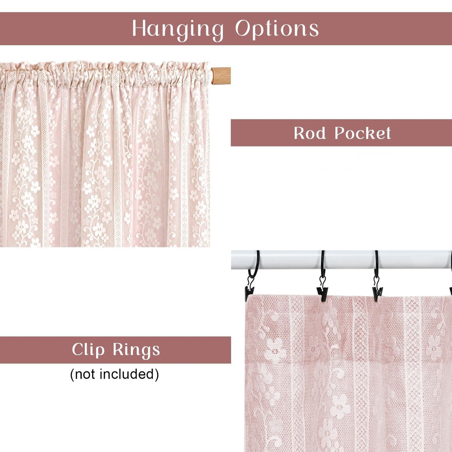 ASPMIZ Linen Pink Curtains for Bedroom, Double Layered Curtain 84 Inch Length 2 Panels Set, Farmhouse Rod Pocket Curtains & Drapes with Tiebacks, Light Filtering Curtain for Living Room, 52 x 84 Inch