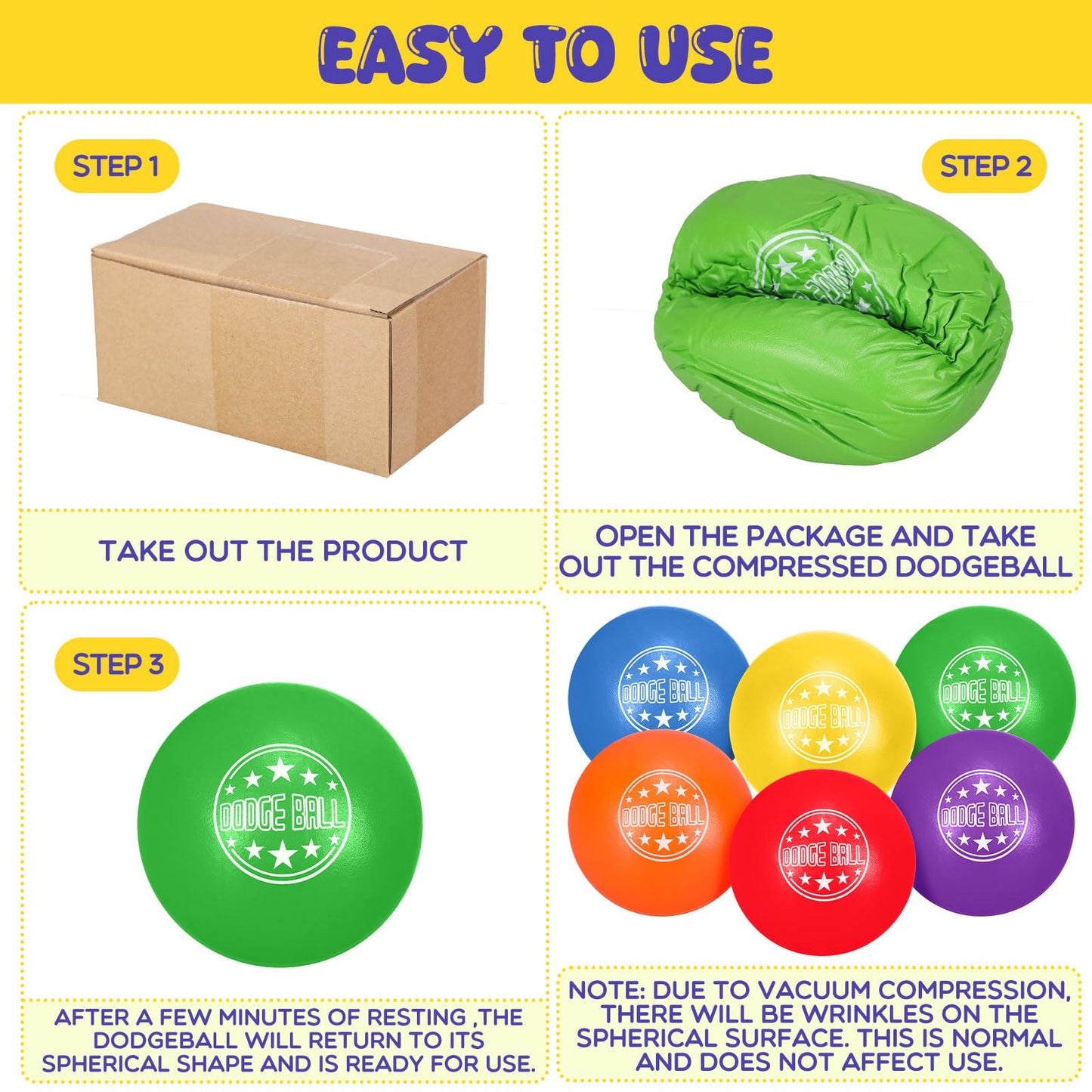 Jerify 12 Pcs Foam Dodgeball Set 6 Inch Soft Skin Foam Playground Dodgeballs Bulk, Low Density for Non Sting Dodgeball Sports Equipment for Kids and Adults