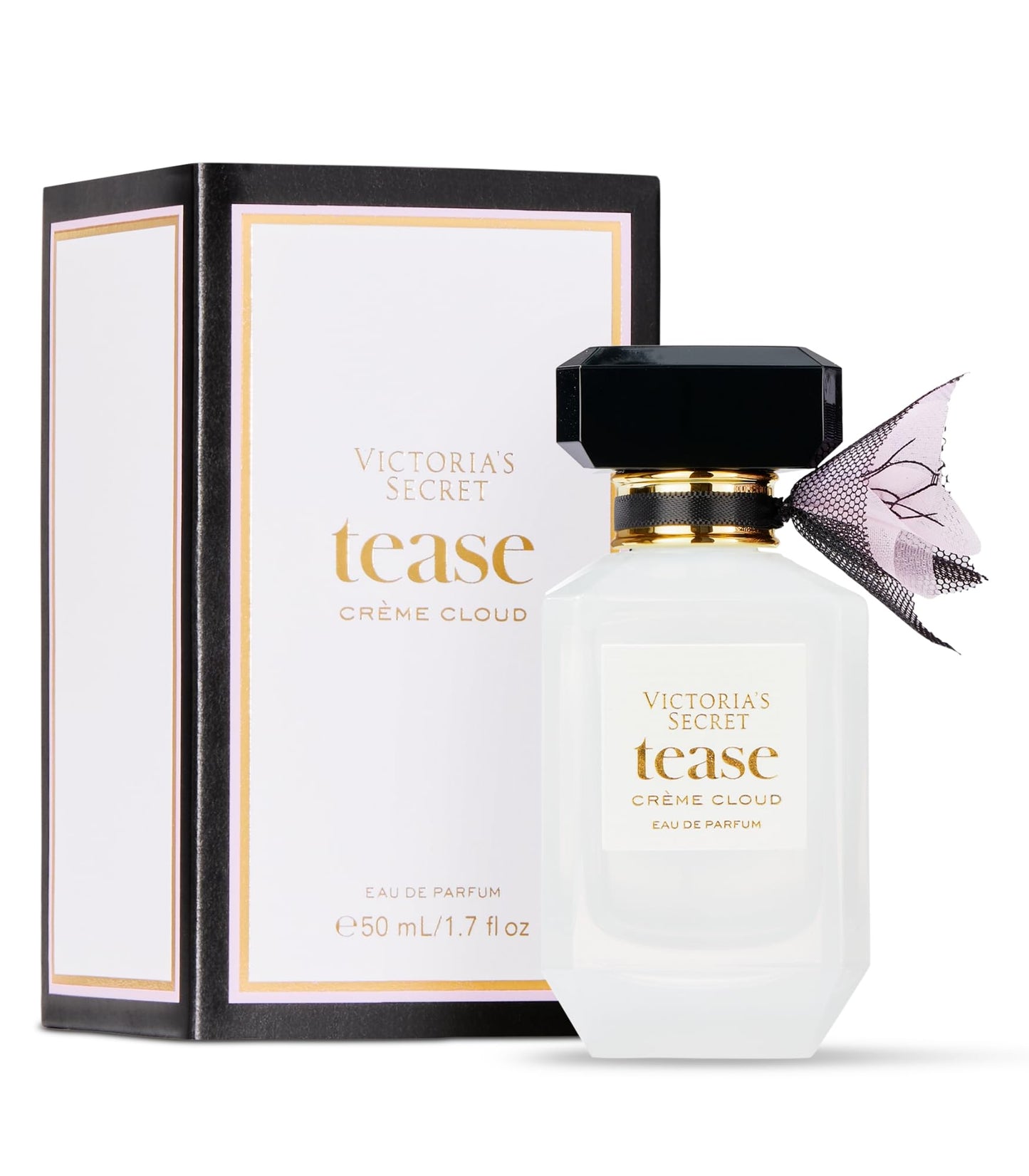 Victoria's Secret Tease Crème Cloud Eau de Parfum, Notes of Vanilla Meringue, Santal Flower & Sheer Amber, Perfumes for Women (1.7 oz)