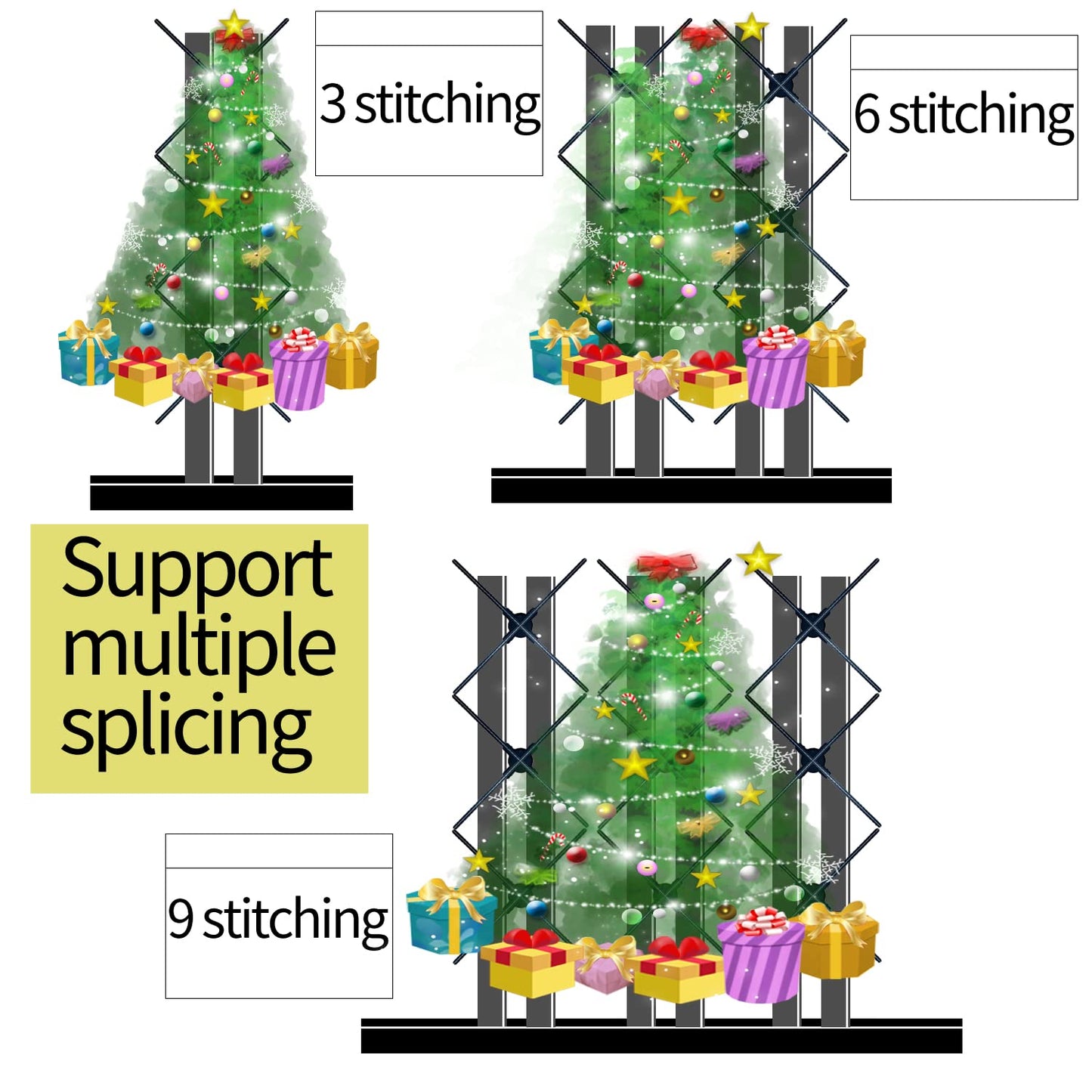 3D Hologram Fan,27.5“ Christmas Tree Holographic Fan Advertising Display with Remote,Hologram Projector with 700 Video Library,70CM Hologram Fan HD LED for Business Store Signs,Halloween