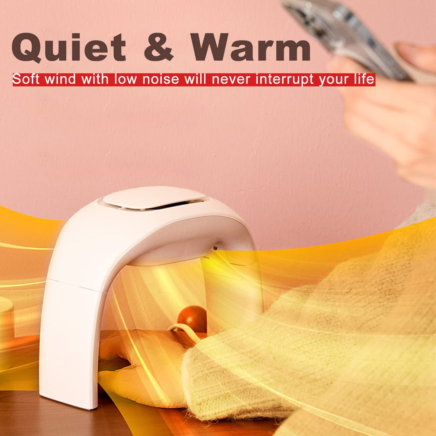 Nediea Mouse Pad Hand Warmer, 110V 100W Foldable Electric Warming Heater for Office Desk, Gaming Desk Accessories (White)