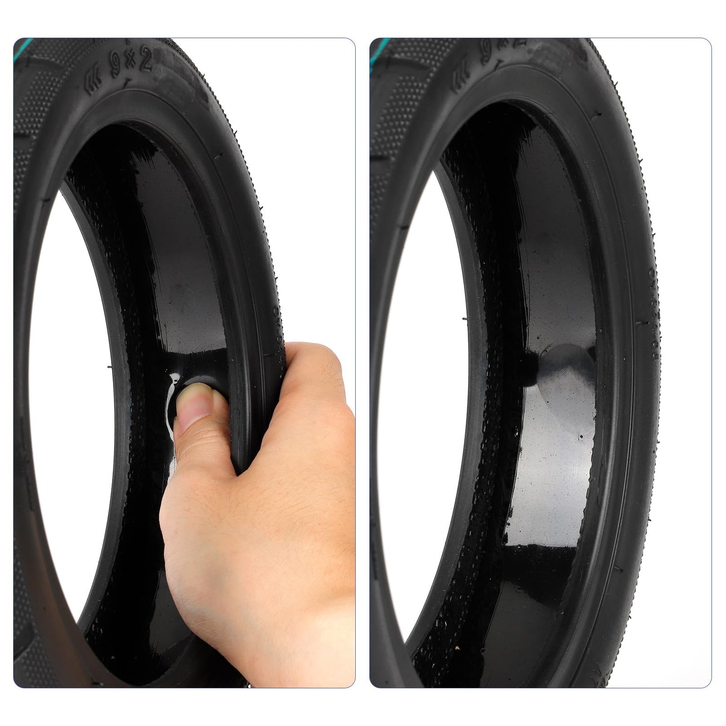 ZAITUO 9-inch 9x2 Rubber Self-sealing Self-healing 9" Tubeless Tire 9 x 2 Tyre Replace for KickScooter Electric Scooter Tyre Wheel Parts (2)