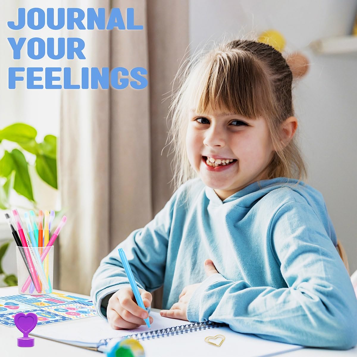 Nollh 2-Pack DIY Journal Kit - Great Gift for 8-14 Year Old Girl, Art & Crafts Stuff, Scrapbook & Diary Supplies Set for Tween & Teenage Girls, Birthday Gifts for Girls Ages 8 9 10 11 12 13 14