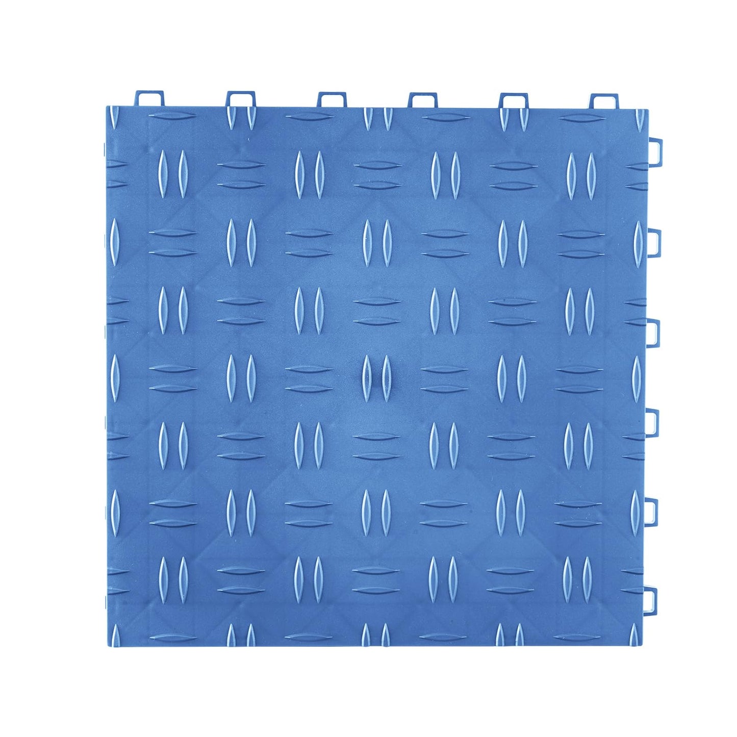 VEVOR Interlocking Garage Floor Covering Tiles, 12x12x0.53 inch, 50 Pack, Non-Slip Double-Sided Texture, for Garages, Basements, Repair Shops, Blue