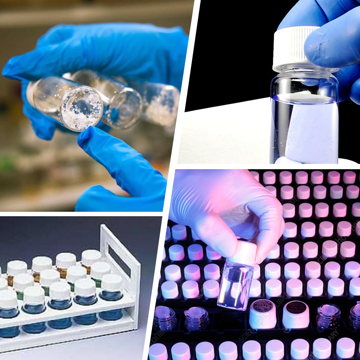 ALWSCI 20 ml Scintillation Vials Liquid Borosilicate Glass Sample Scintillation Counting Vials, 22-400 White Screw Cap, Silver Aluminum Foil PE Liner, Pack of 100