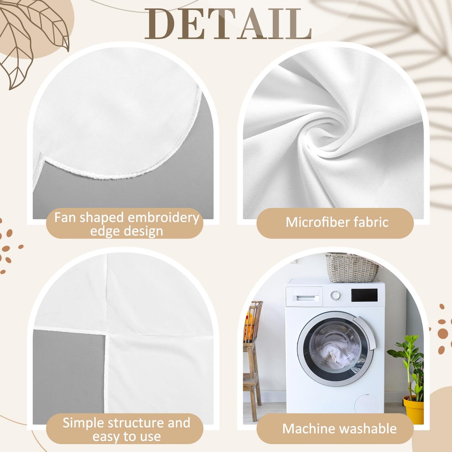 Hahafelt Scalloped Crib Skirt for Baby Girl Nursery, 28"x 52" with 14" Drop, 4-Sided Dust Ruffle, Soft Breathable Fabric, Elegant Nursery Decor, Fits Standard Crib, White