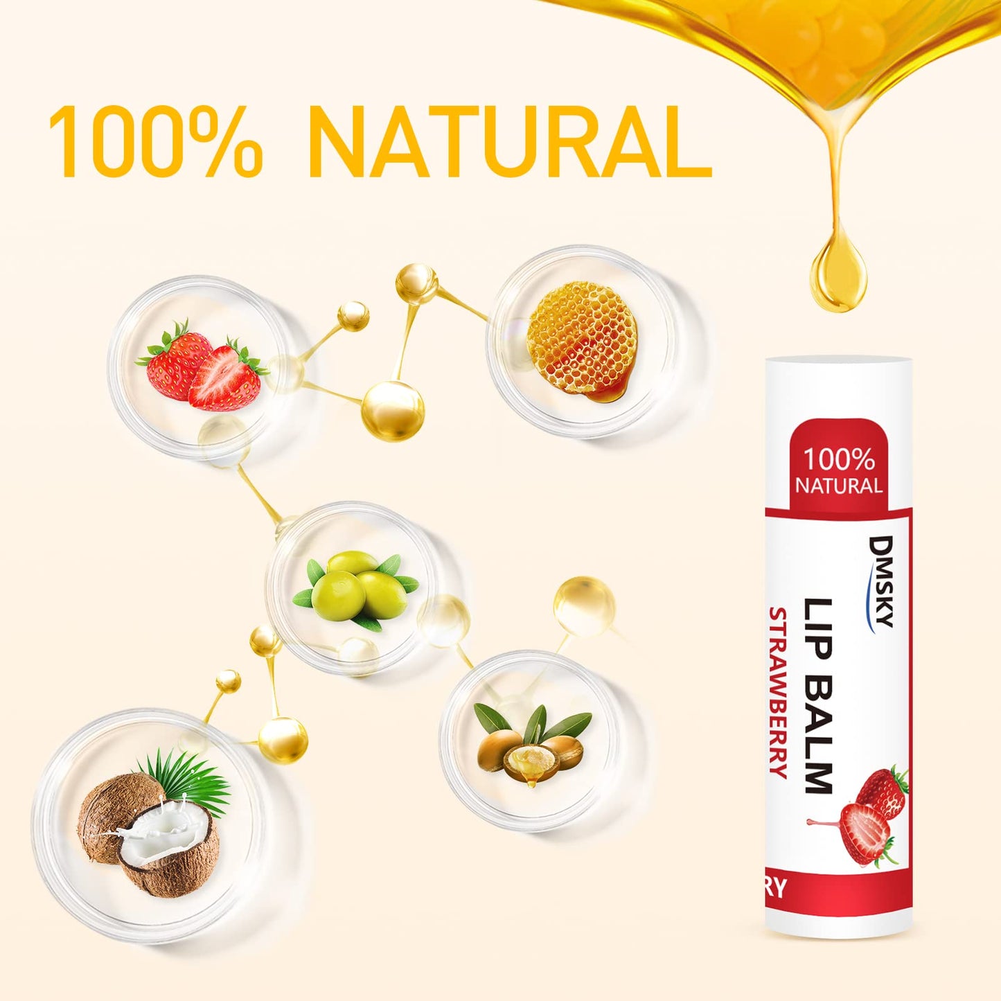 DMSKY Lip Balm Bulk 108 Pack, Lip Balm Hydrating with Vitamin E and Coconut Oil 12 Flavors, Lip Moisturizer Treatment - Party Favors Bulk Gift
