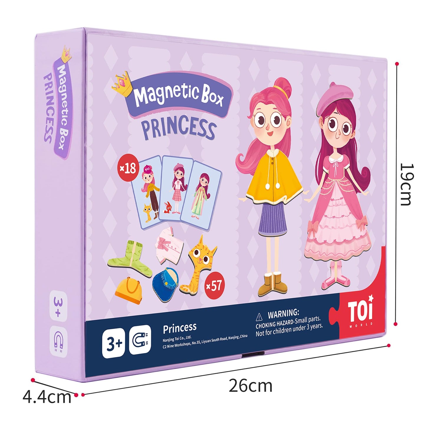 Toi Kids Magnet Toys Magnetic Jigsaw Puzzle Boxes for Kids Age 3-7,Preschool Tabletop Toy for Toddlers Kids,Promoting Hand-Eye Coordination (Princess)