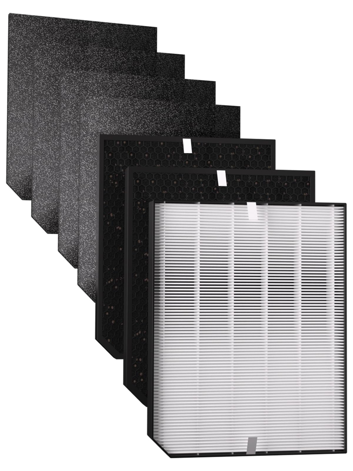Oxyvera 2000 Replacement Filters Compatible with Air Doctor AD2000 & AD2000i Air Purifiers, Includes 1 Premium Filter, 2 Carbon Filters & 4 Pre-Filters, Compare to Part # ADF2001 ADF2002 ADF2003