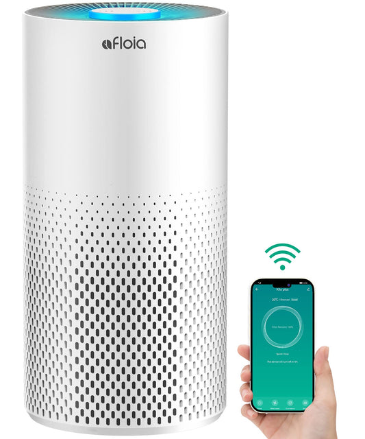 Afloia Air Purifiers for Home Bedroom Large Room Up to 1076 Ft², Smart WiFi Works with Alexa, 3-Stage Filter Cleaner Odor Eliminator, Pet Dander Pollen Allergy Dust Mold Smoke, 22dB, Kiloplus