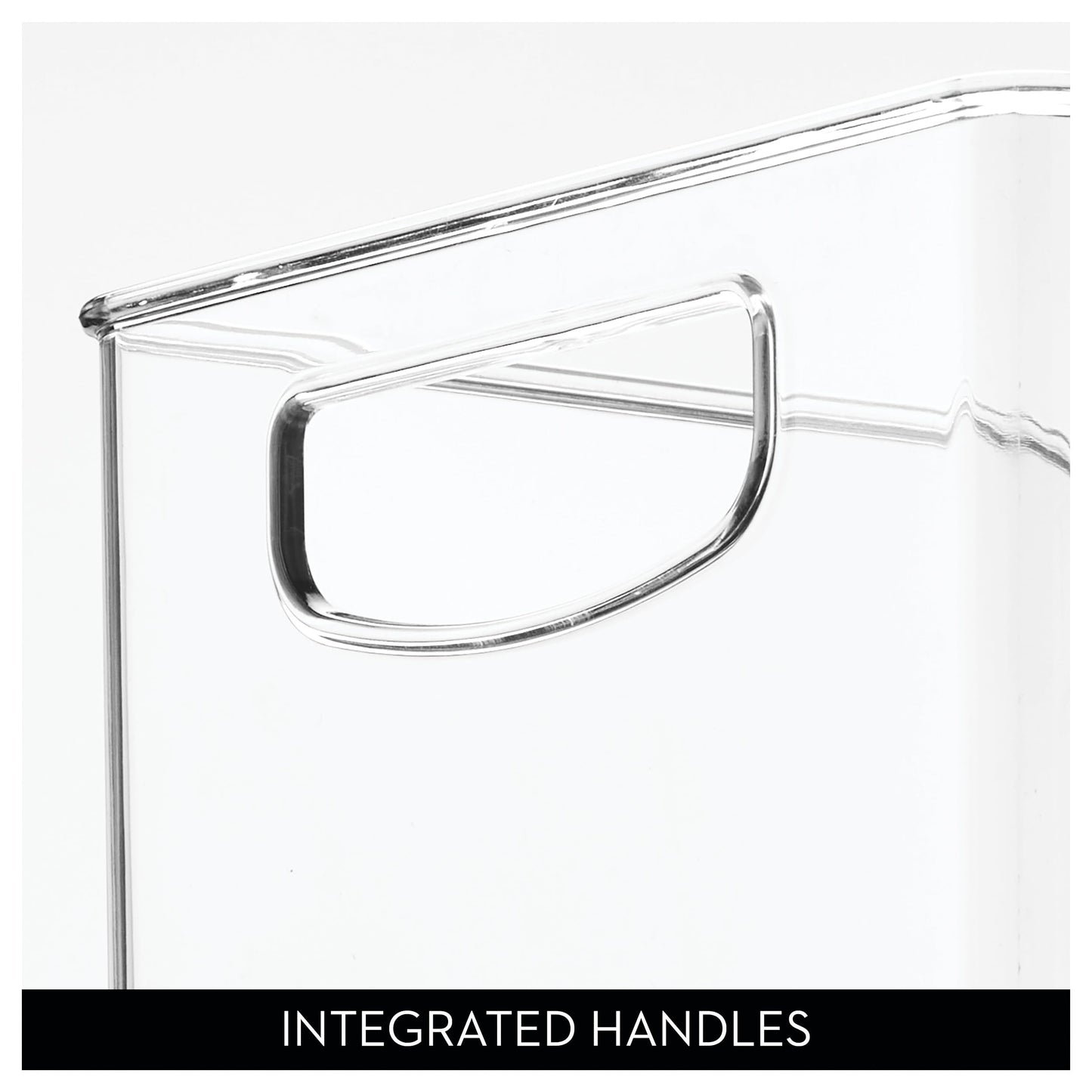 iDesign Stackable Clear Plastic Bin - Kitchen Organizers and Storage for Fridge and Pantry, 6-Pack