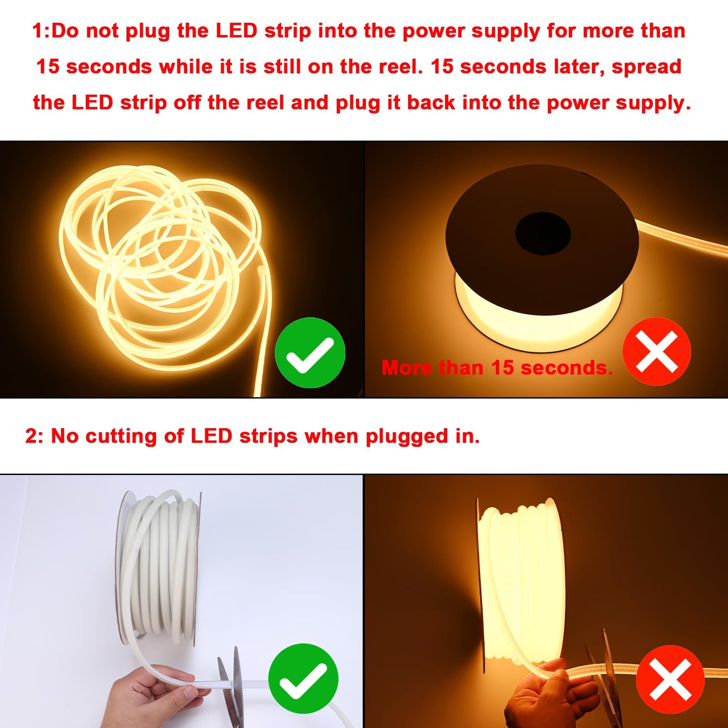 BENLUN AC 110V COB LED Strip Lights Outdoor Waterproof 65.6ft, 2700K Warm White Super Bright 200W CRI 90+ LED Rope Light, IP65 Flexible Cuttable, for Bedroom Garden Commercial House