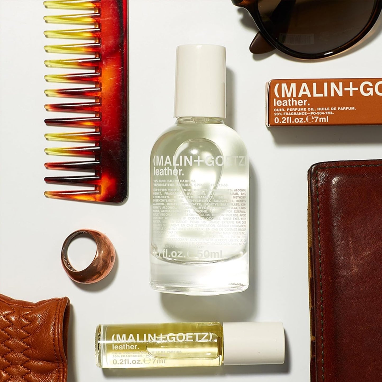 Malin + Goetz Leather Eau de Parfum, 1.7 Fl. Oz. – Men & Women's Perfume, Modern Fragrance, Rustic Wood Scented Perfume, Vintage Leather Scent, Vegan & Cruelty Free