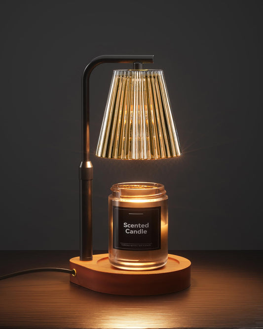 Cozmara Candle Warmer Lamp with Timer & Dimmer for Yankee Candles, Adjustable Height Candle Warmer for Jar Candles, Wax Melt Lamp for Cozy Home Decor & Gifts,Glass, 2 Bulbs