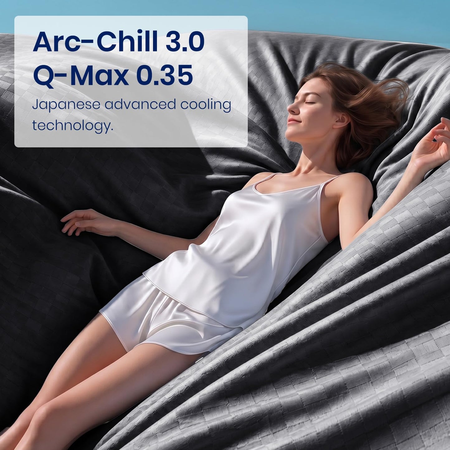 Topcee Cooling Blanket King Size- 100"x90" Summer Cooling Blanket for Hot Sleepers Arc-Chill Q-Max >0.45 Cool Fiber for Night Sweats, Soft Lightweight Sofa Blankets for Kid Adults