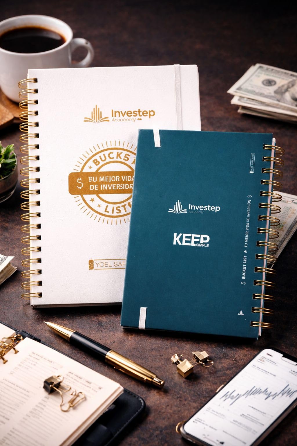 Bucket List – Tu Mejor Vida de Inversión | Journal de Metas Financieras y Crecimiento Personal | Investep Academy – Yoel Sardiñas (Grande (19 x 27 cm))