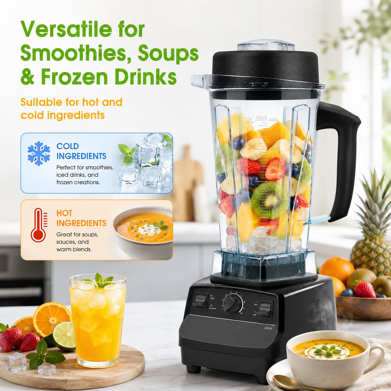 For Vitamix Blender Pitcher 64oz, Replacement Parts for Vitamix 5200 5000 6500 7500 750 Classic Explorian Vita-Prep vm0101 vm0102 vm0103 vm0197 E310