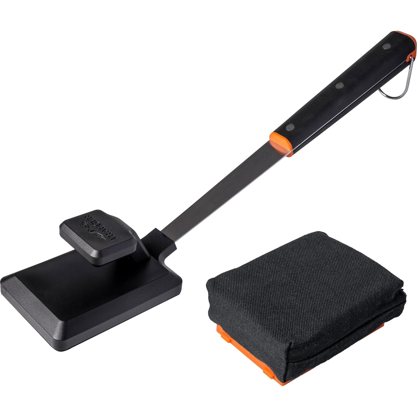 Traeger Grills BBQ Steam N' Clean Grill Brush – Bristle-Free Steam Cleaning Grill Brush for Hot Grates, Safe for Porcelain Grates & Flat Top Griddles, Dishwasher-Safe Replaceable Head