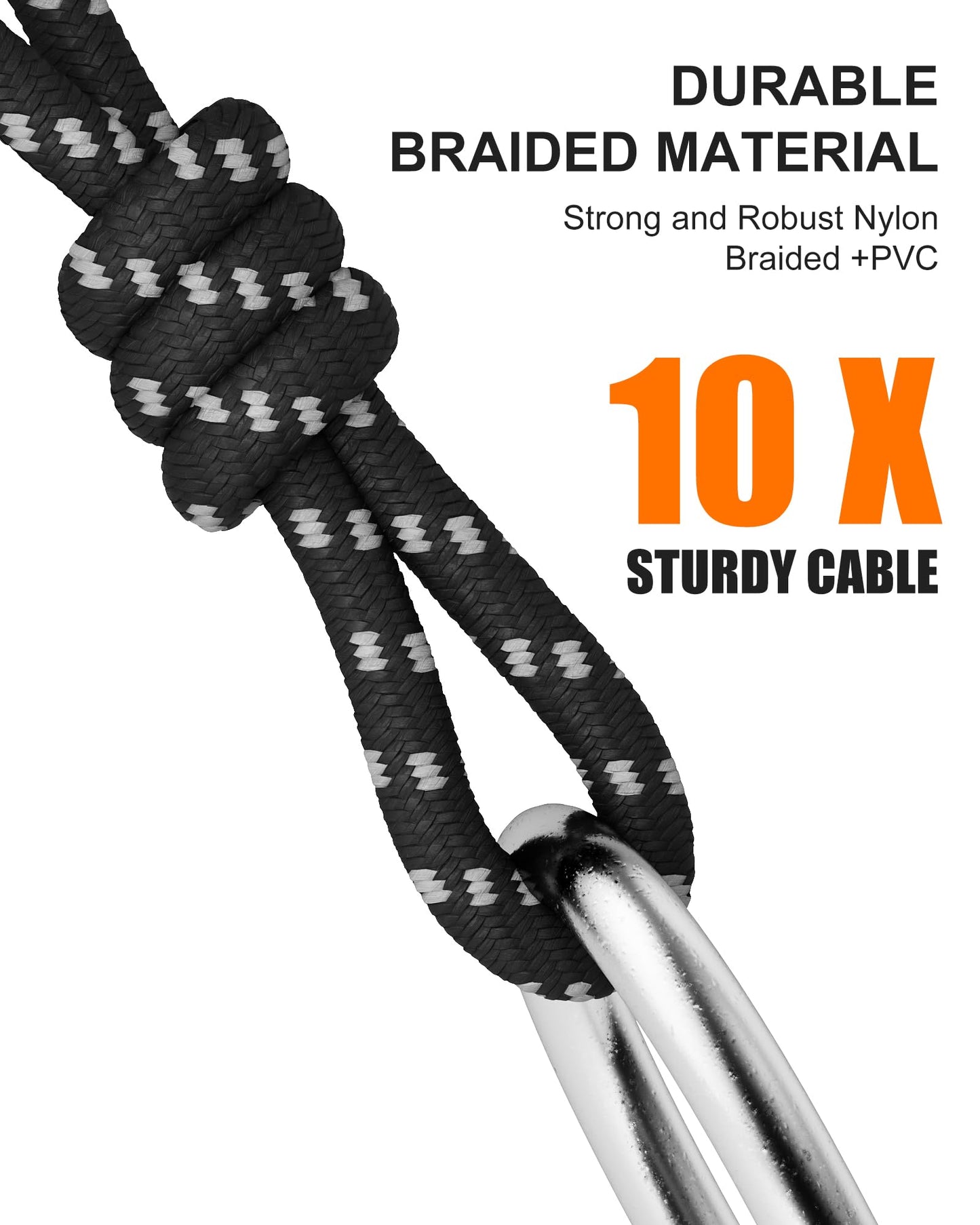 VANDESAIL XLR Cables 25ft 2 Pack, Durable Nylon Braided XLR Microphone Cable, Mic Cable, Shielded and Fully Balanced OFC Male to Female Cord for Recording Mixer Amplifie Speaker Black White