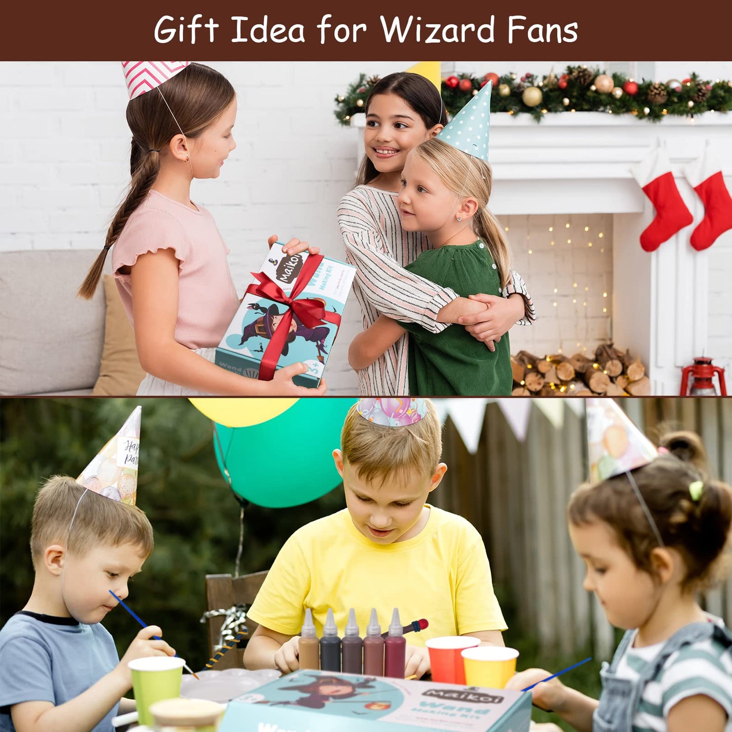 Magic Wizard Wand Making Kit DIY Craft Set for Kids Adult Make Your Own Wands Birthday Party Gift 45-Piece (16 wands)