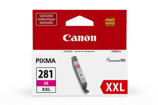 Canon CLI-281 XXL Genuine Magenta Ink Tank*, Compatible with TR8520, TS9120,TS8120, TS6120, TS9521C/a, TS9520/a, TS8220, TS6220, TS8320, TS6320, TS702/a, and TR8620/a Series Printers
