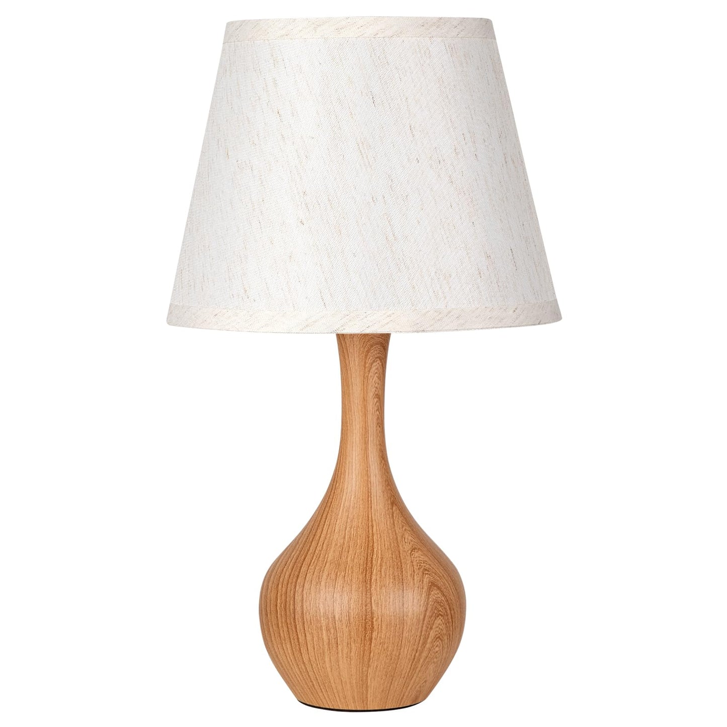 Seealle Touch Table Lamp for Bedroom, 3-Way Dimmable Small Bedside Lamps for Night Stands with Wires, Wood Desk Lamp for Kids Room, Office, Living Room, End Table(LED Bulb Included)