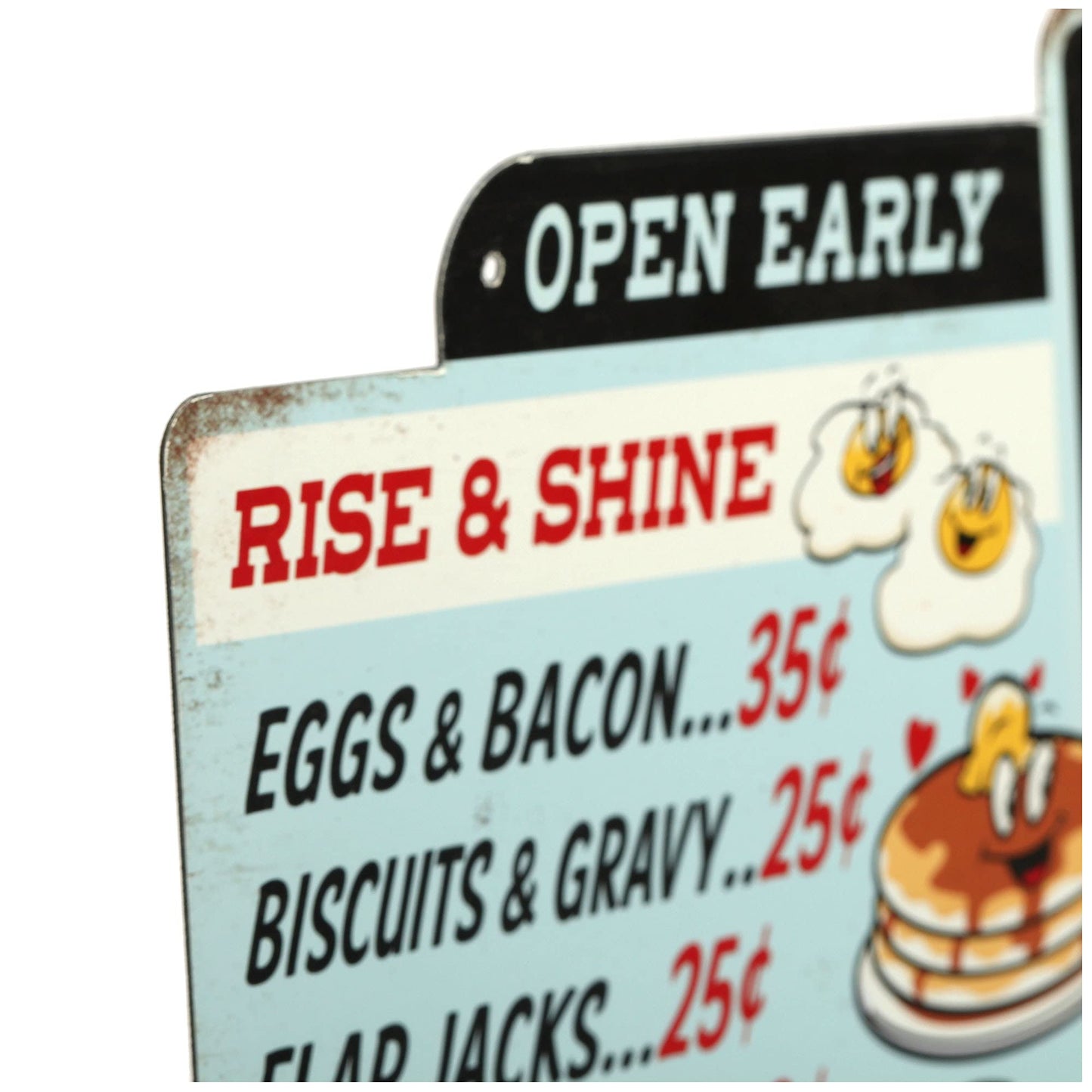 Hometown Grill Menu Metal Wall Decor - Large Distressed Menu Sign for Kitchen or Dining Room