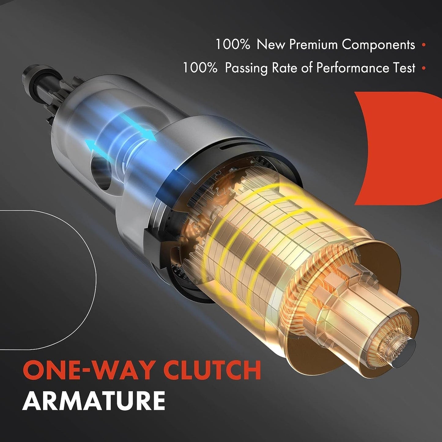 A-Premium Starter Motor Compatible with Toyota Tundra 2000-2009, 4Runner 2003-2009, Sequoia 2001-2005 & Lexus GX470 2003-2004, 4.7L, 12V 1.4KW Clockwise 9-Tooth, Replace# 228000-8800, 9622809-880