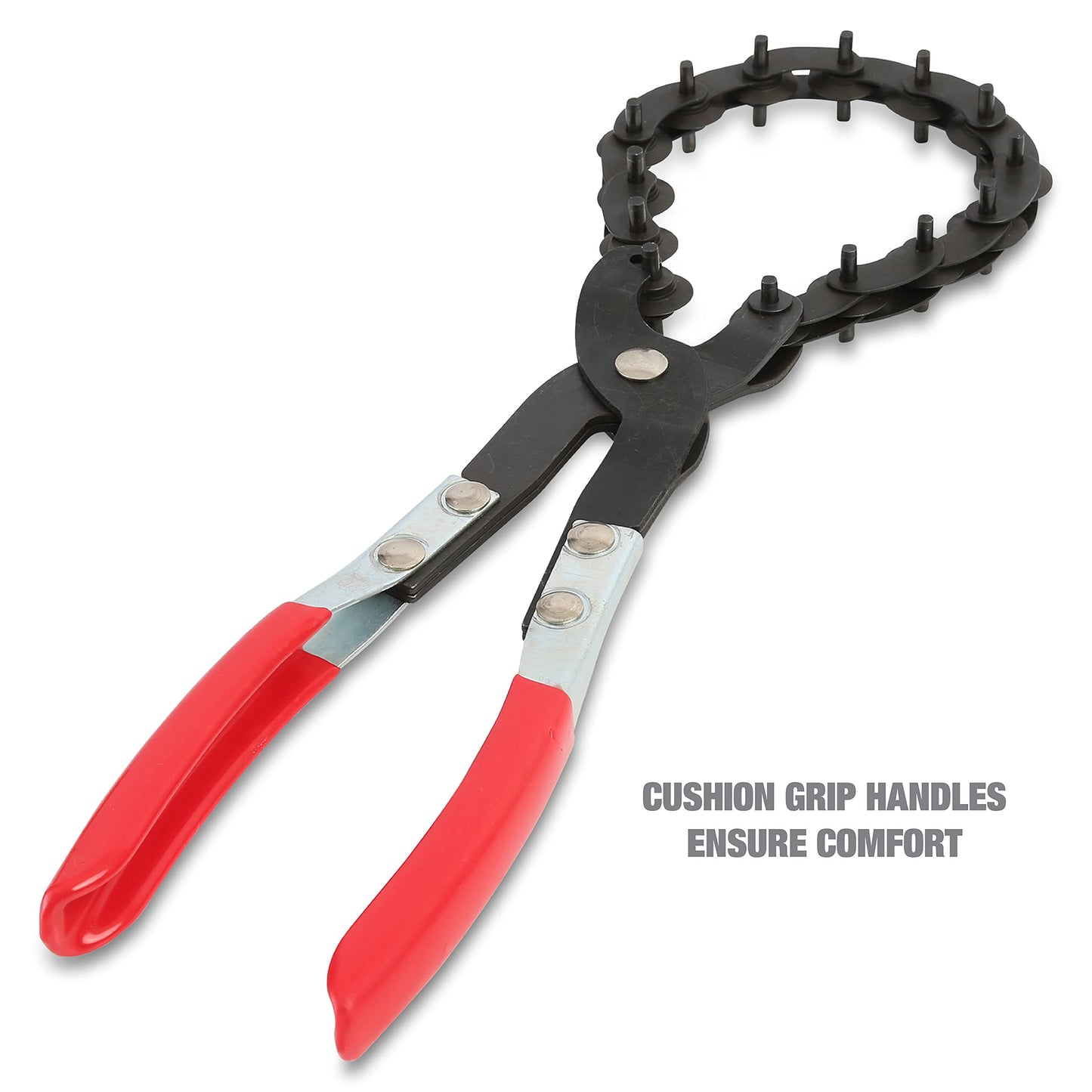 OEMTOOLS 27045 Exhaust Cutter, Cuts 3/4" to 3-1/4" Pipe, Durable Chain Cutter Tool, Easy One-Handed Rotation, Compact Pipe Cutter Chain for Tight Spaces
