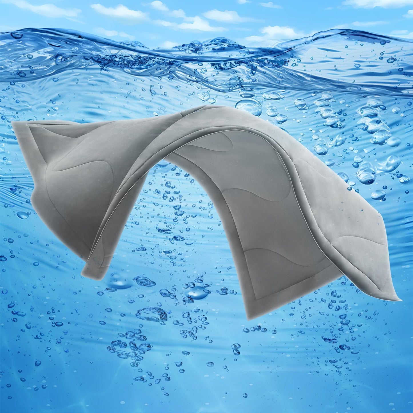 FineMay Cooling Comforter Queen Size, Double-Sided Cooling Blanket for Hot Sleepers & Night Sweats, Arc-Chill Q-Max > 0.4 Breathable Ice Blanket, Lightweight Cold Comforter (80''x90'', Light Grey)
