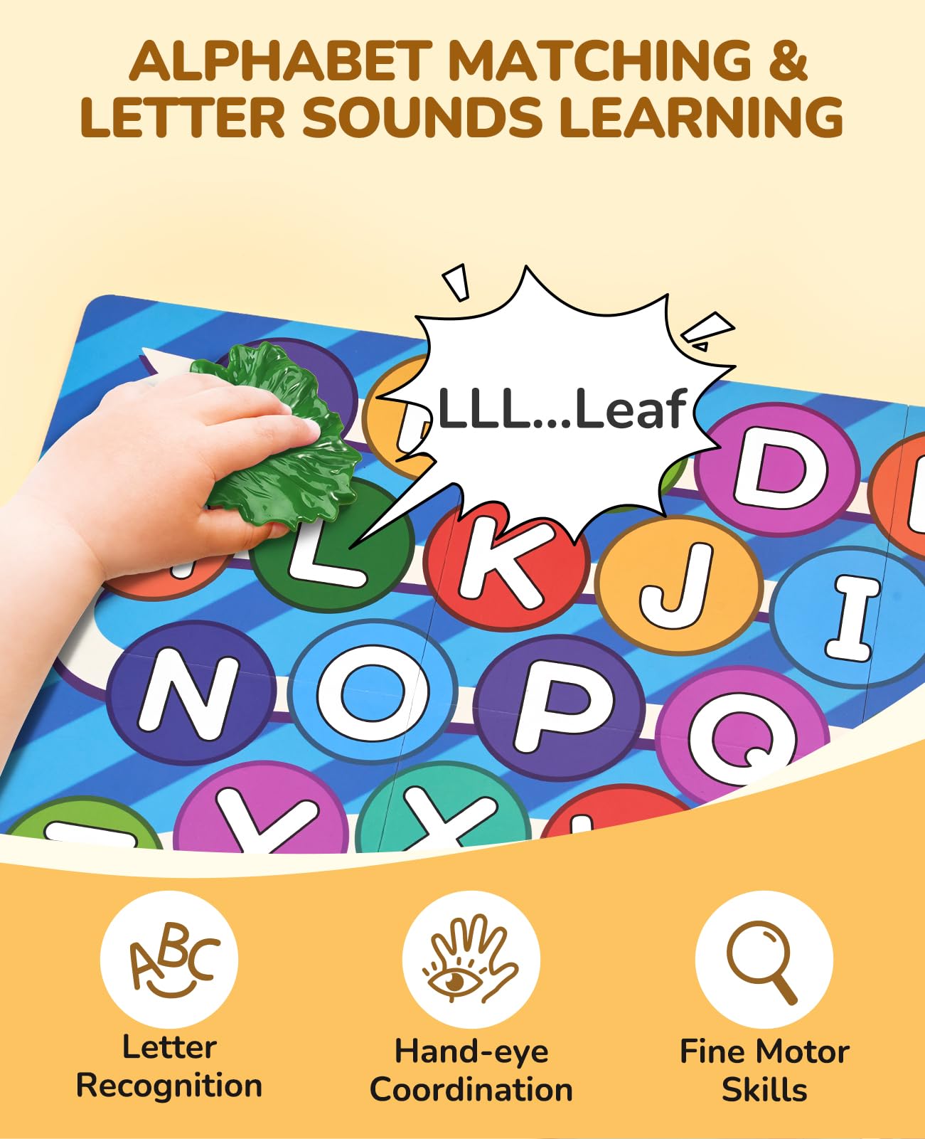 JoyCat Alphabet Mystery Box for Kids - 26 PCS Letters Sorting Matching Game Activities Letter Sounds Fine Motor Learning Toys for Preschool Kindergarten Classroom Gift for 3+ Years Kids Toddlers